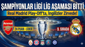 Şampiyonlar Ligi’nde Lig Aşaması Bitti : Gecenin Dikkat Çeken Sonuçları