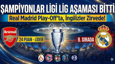 Şampiyonlar Ligi’nde Lig Aşaması Bitti : Gecenin Dikkat Çeken Sonuçları